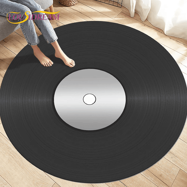 Vinyl Record Round Rug 9