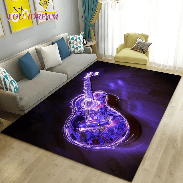 Classical Guitar Electric Guitar Area Rug  3