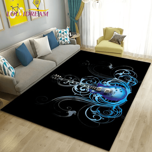 Classical Guitar Electric Guitar Area Rug  27