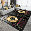 DJ Music Fabric Pattern Area Rug 1