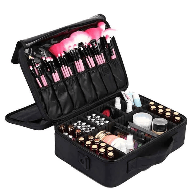 Estuche para cosméticos y maquillaje, bolsa de almacenamiento de viaje de gran capacidad, impermeable, tela Oxford, maletas para esteticista, tatuaje, novedad de 2021 1