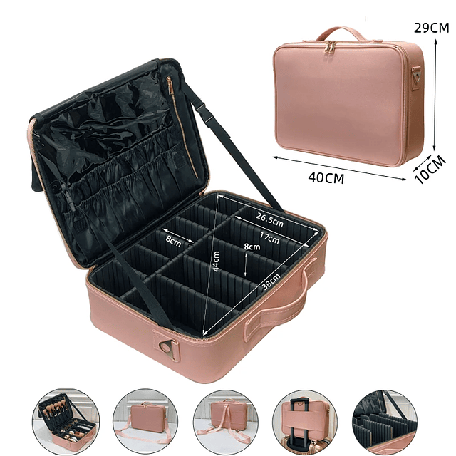 Sac à cosmétiques en cuir PU Crocodile, boîte de maquillage professionnelle, rangement de grande capacité, articles de toilette de voyage, valise de maquillage, nouveau, 2021 11