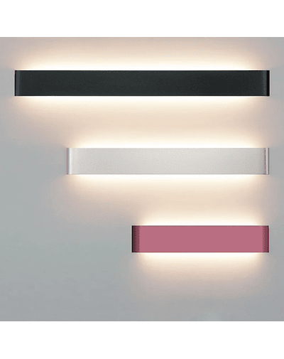 Luminária de parede led moderna, de alumínio, 6w, 12w, 18w, 24w, para quarto, corredores, sala de estar, ac 85-265v