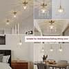 Modern LED glass pendant lamp, living room, European retro pendant lighting, vintage single head lamp, 110-220V 3