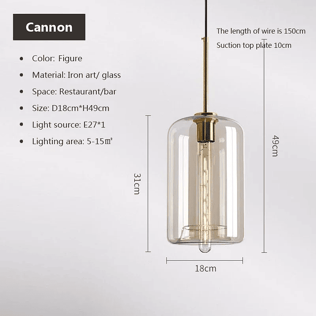 Modern Nordic Hanging Loft Glass Chandelier Pendant Light, Industrial Decoration Light Fixtures, Kitchen and Restaurant Lamp, E27, E26 11