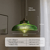Lámpara colgante de cristal LED vintage, lámparas colgantes verdes, decoración para sala de estar, luminaria para pasillo, dormitorio, comedor 7