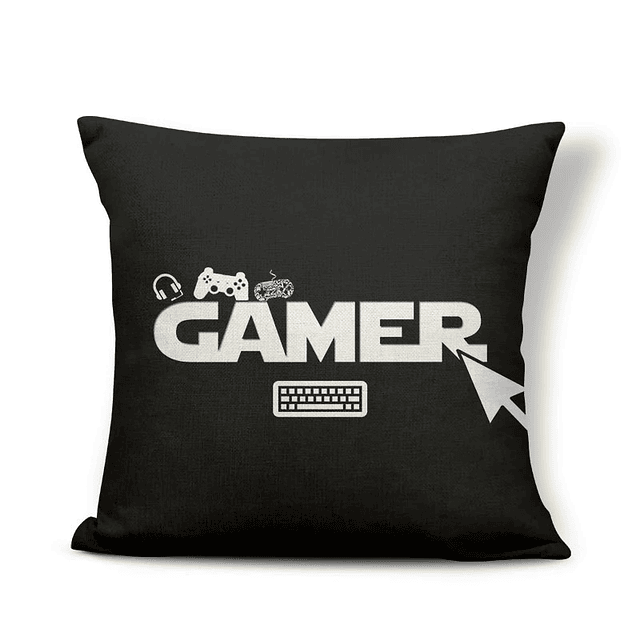 Funda de cojín para fiesta de videojuegos, 45x45cm, controlador de juego, teclado, almohada para Gamer, hogar, deportes electrónicos, decoración de Hotel 4