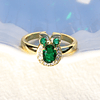 Anéis de zircão verdes ajustáveis 40