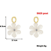 Translucent white flower earrings  2