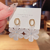 Translucent white flower earrings  4