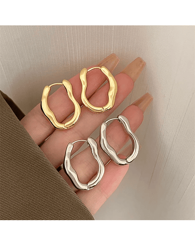 Adolph - Metallic Geometry Hoop Earring