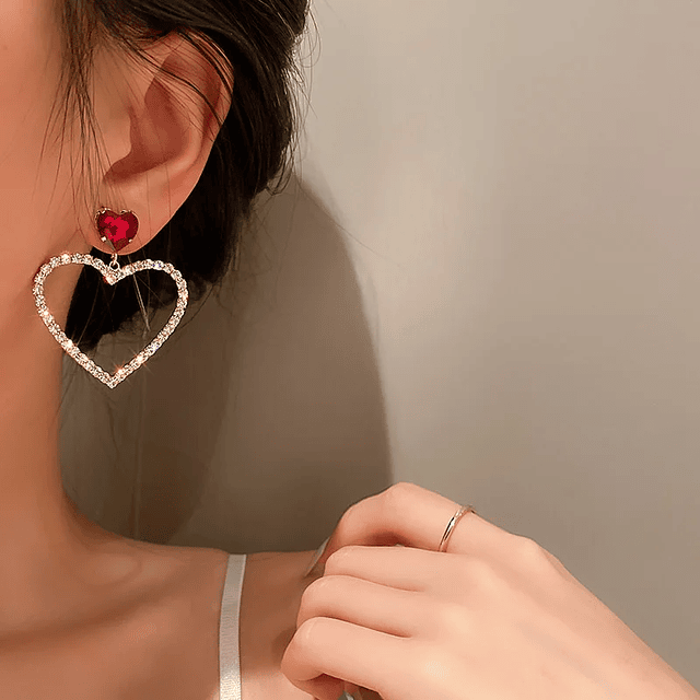 Heart Huggie Hoop Earrings 11