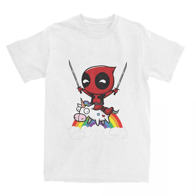 Deadpool em um unicórnio Tee 8