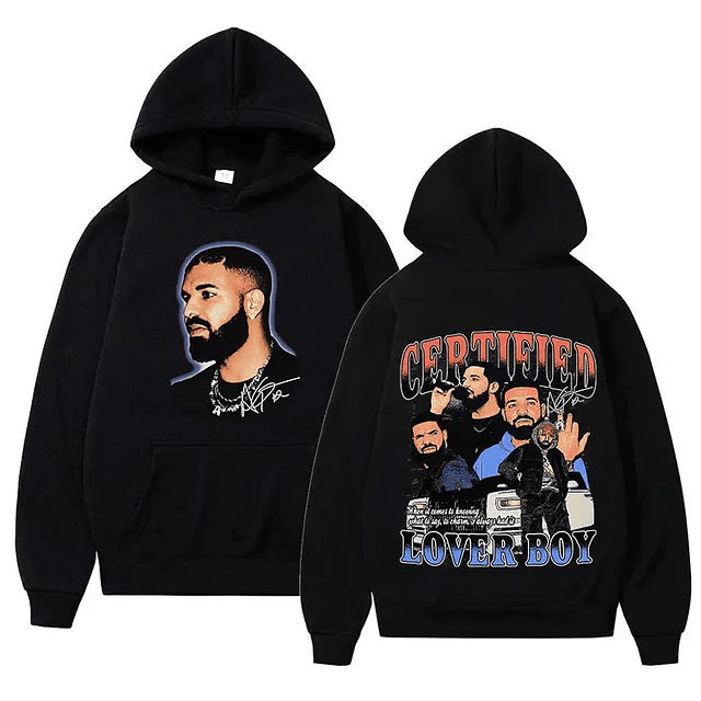 Drake, streetwear fashion with hoodie 11