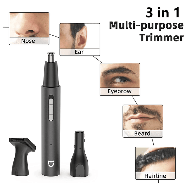 Xiaomi-Mijia Electric Hair Trimmer for Men Painless Rechargeable Sideburns Eyebrows Beard Hair Trimmer Shaver 3 in 1 2