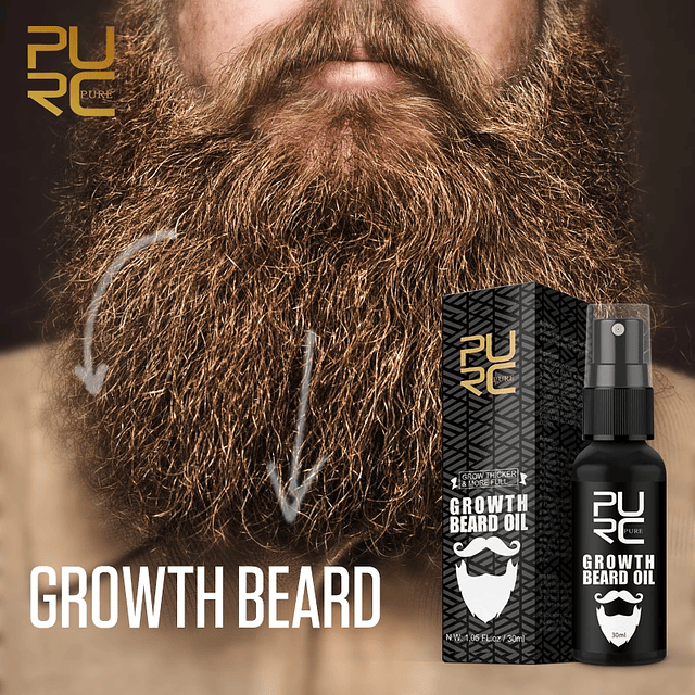 PURC-Óleo De Crescimento De Barba Para Homens, Produtos De Crescimento De Cabelo, Espessante, Nutritivo, Tratamento De Preparação De Barba, Cuidado De Barba 4