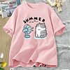 Funny Cat and Fan Graphic T Shirt 2