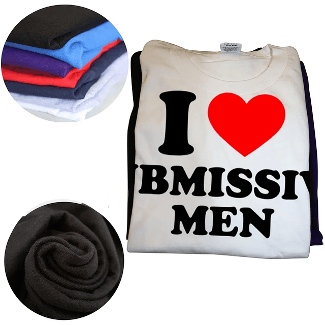 I Love Submissive Men Heart T Shirt 3