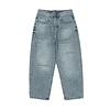 Hip Hop masculino coreano rasgado calças jeans largas 6