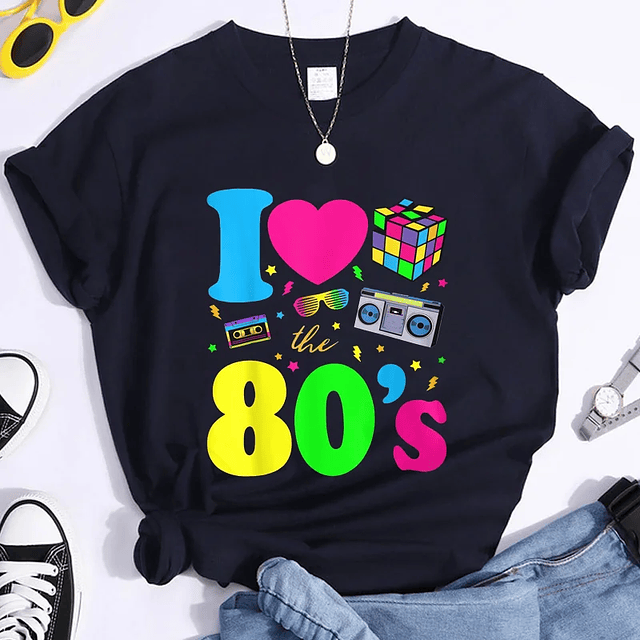 New Fashion I Love The 80s T-Shirt  4