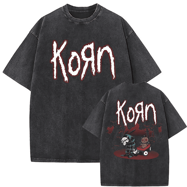 Washed Vintage Rock Band Korn Ftl 25 Follow The Leader T Shirt  11