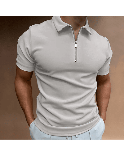 Solid Color Polo Shirt 