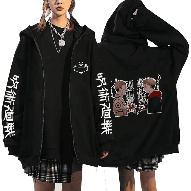 Zip Up Jacket Anime Jujutsu Kaisen Hoodie 4