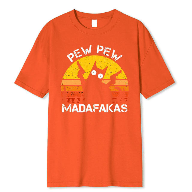 Pew Pew Madafakas Cat T-Shirt 3