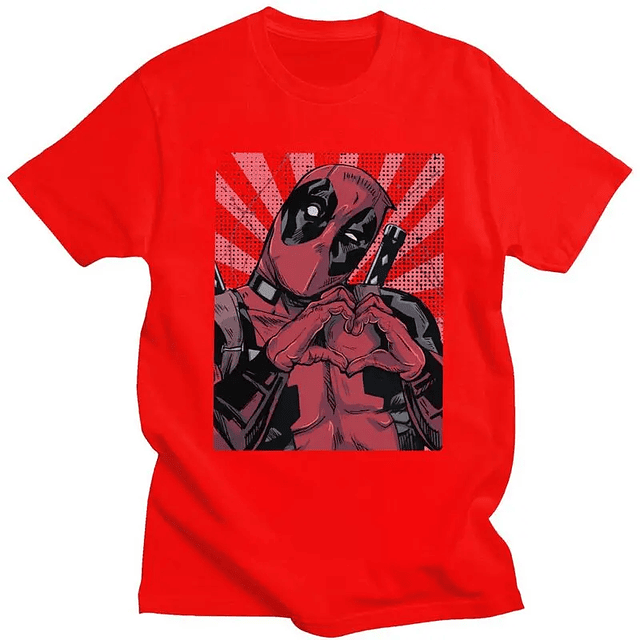 Deadpool Hand Heart T Shirt  11