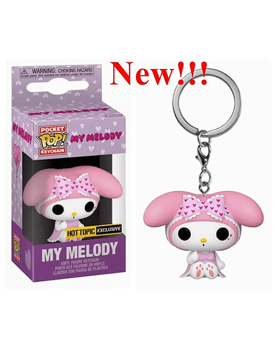 New FUNKO POP Pocket Anime Keychain Sanrio - My Melody Hot Topic Exclusive Action Doll Original Box Children's Toys