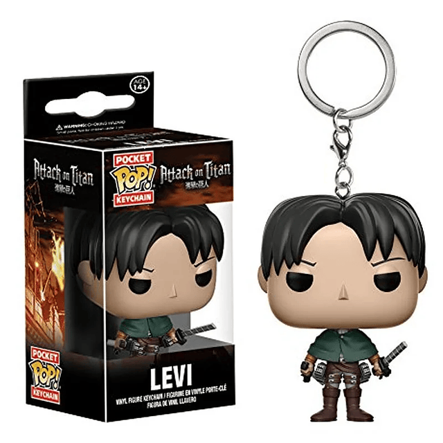 New Pop Japanese Anime Attack on Titan Levi Action Figure Keychain Toys With Retail Box