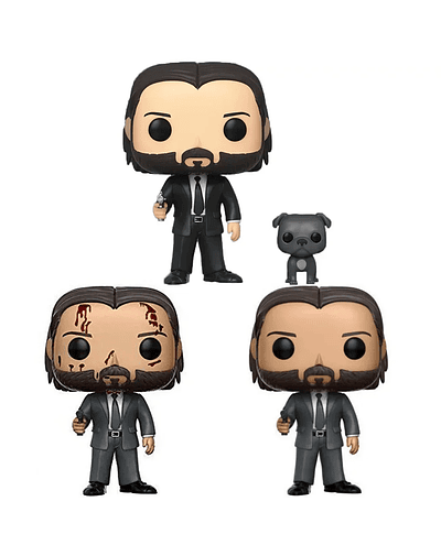 FUNKO POP Movies John Wick #387 Action Figure Dolls Toys Cool John Wick with Dog #580 Figuras Model Collection Gifts  Children