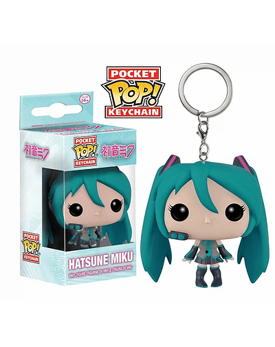 FUNKO POP Anime Pocket Pop Keychain Toy Hatsune Miku Keychain Action Doll Toy Keychain Vinyl Doll Children's Christmas Toy