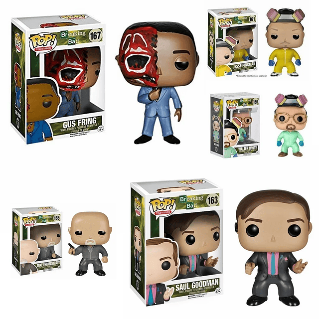 FUNKO POP Television Breaking Bad HEISENBERG 162 SAUL GOODMAN 163 Walter 160 MIKE 165 Jesse Pinkman 161 Vinyl Figures Model Toys 2