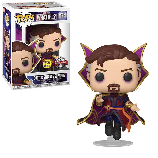 Funko Pop Marvels Doctor Strange Supreme Glows in the Dark 874# PVC Bobble-head Figure Toys Collection Model Acton Toy 1