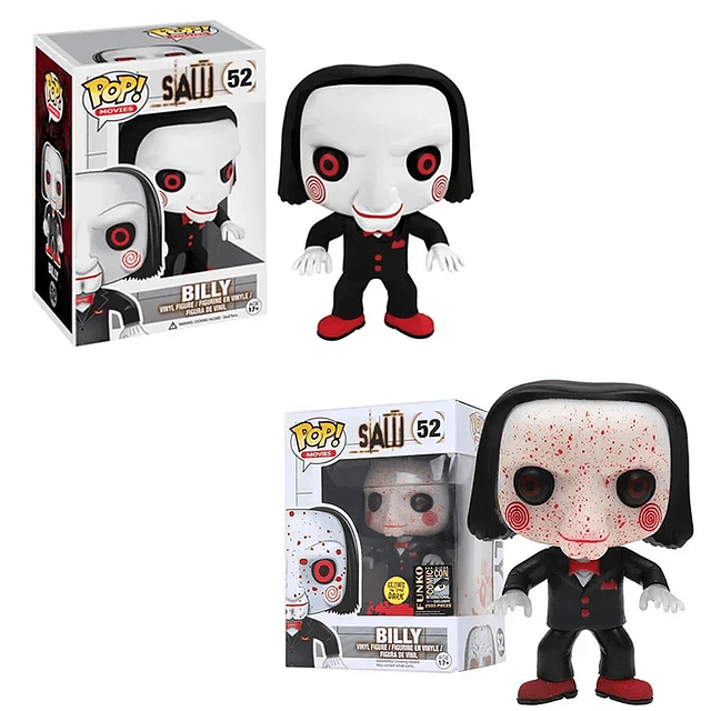 FUNKO POP MOVIES SAW Toys BILLY #52 Luminous Vinyl Figure Glows in Dark Doll Action Figures Collectible Models For Children Gift 1