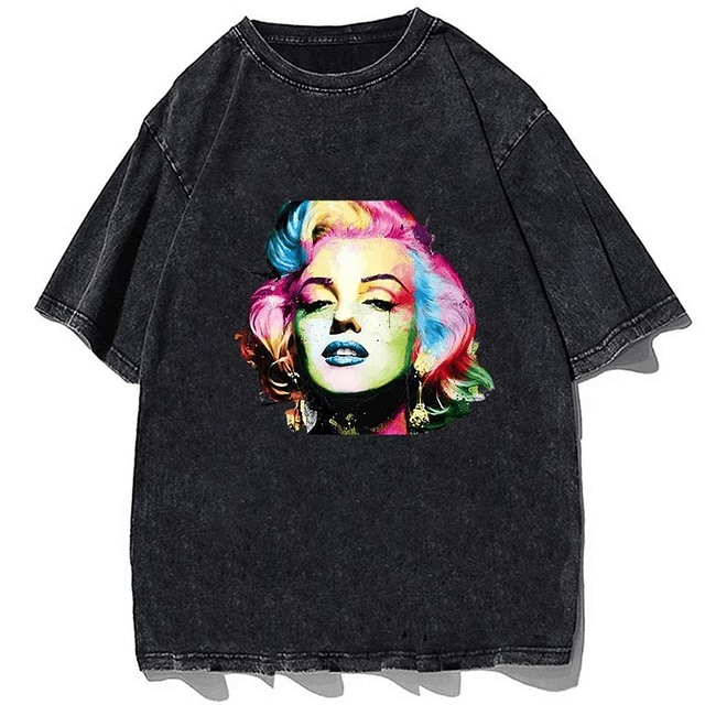 Monroe Marilyn Graphic Print T-shirt  4