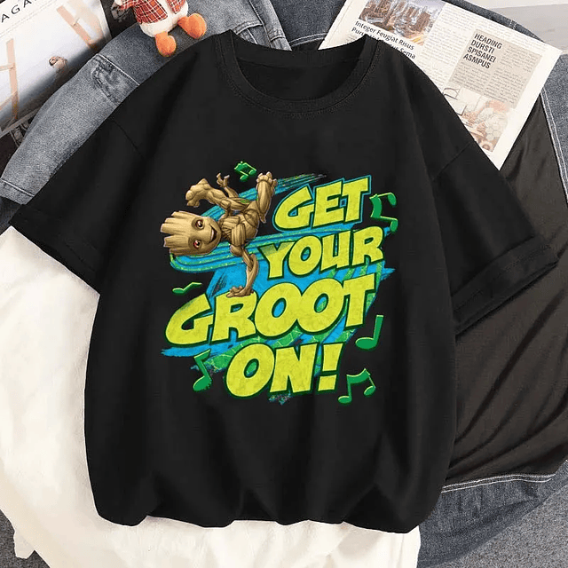 Cute Marvel Baby Groot Graphic Printed Tshirt 17