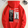 Drawstring Hooded Sweatshirt Street View Print 3