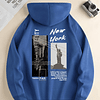 Drawstring Hooded Sweatshirt Street View Print 6