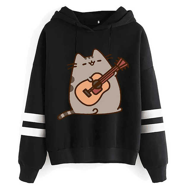 Women Ullzang Cute Cat Funny Cartoon Sweatshirt 44