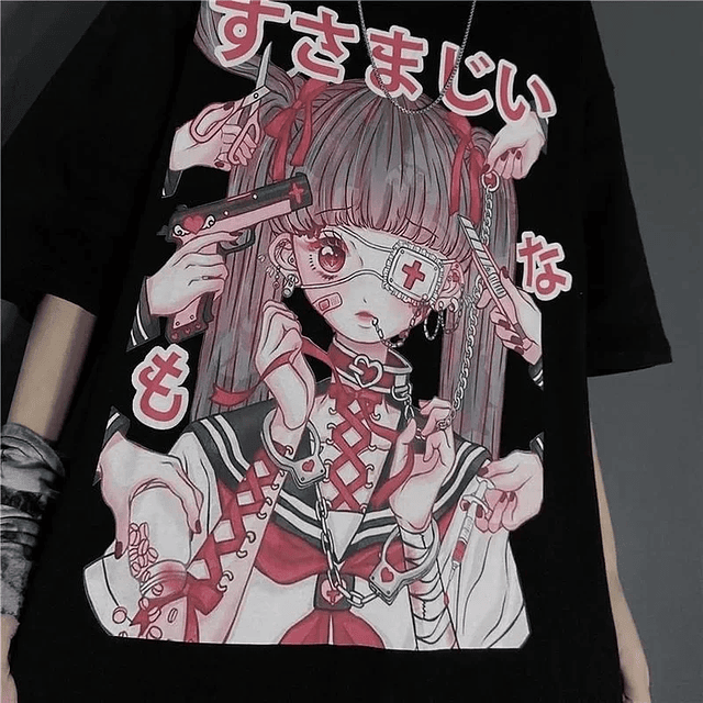 Anime Gothic Women T-shirt 1