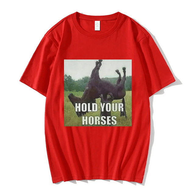 Hold Your Horse Funny Meme Graphic T Shirt 8