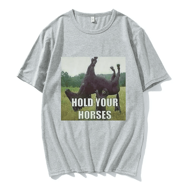 Hold Your Horse Funny Meme Graphic T Shirt 10