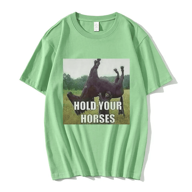 Hold Your Horse Funny Meme Graphic T Shirt 11