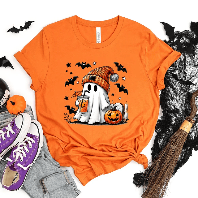 Happy Halloween Print T-shirt 5