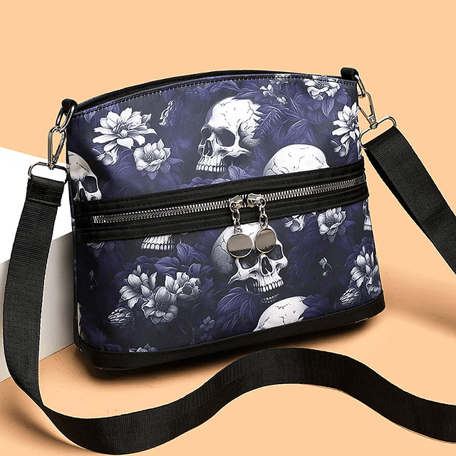 Fashion Flower Skull Pattern Crossbody Bags 2