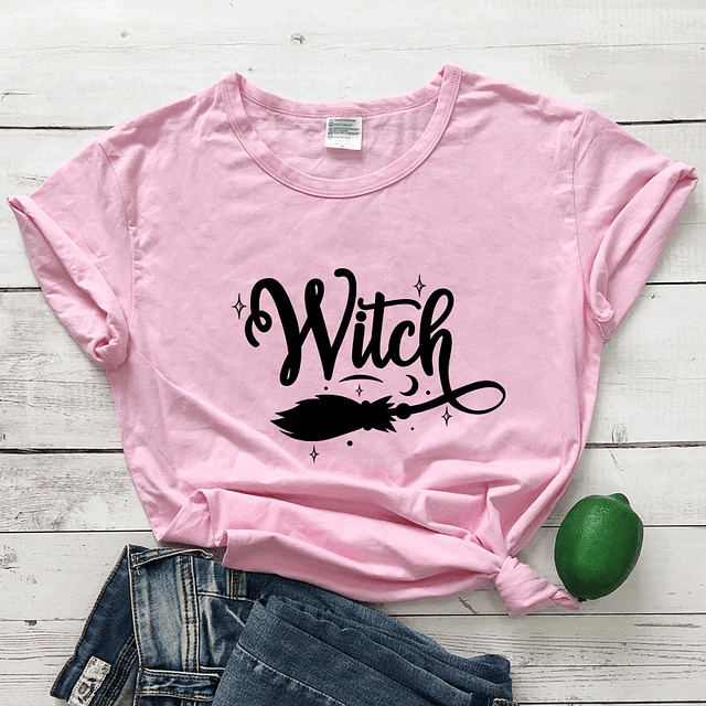 Witch Broom 100% Cotton T-shirt  10