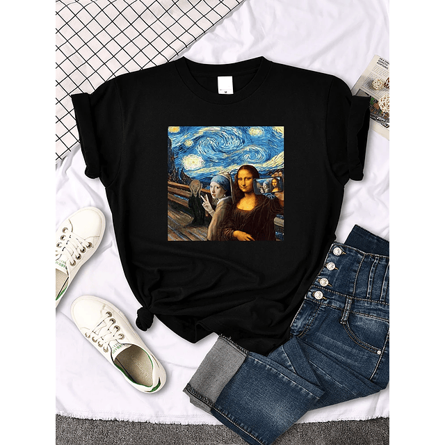 Mona Lisa T Shirts Funny Cat 8