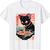 Watercolorful Cat Ramen Noodle T-Shirt  7